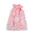 thumbnail image 3 of THDHVS Dresses for Girls,Pearl Floral Applique Sleeveless Dress with Mesh Sparkle Bow for Girls Princess Special Occasion,Little Girl Dresses Pink, 3 of 8