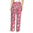 thumbnail image 3 of Uemuo French Bulldog Pattern Women's Wide Leg Palazzo Lounge Pants with Pockets Light Weight Loose Comfy Casual Pajama Pants-Medium, 3 of 9