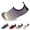 Gray/White Striped, variant on Men’s Flexible Aqua Socks, Swim Shoes, Summer Outdoor Shoes For Water Sports, Pool, Sea, Beach Activities, Black, 11-12