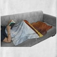 thumbnail image 6 of Desert Soft Flannel Fleece Throw Blanket, Idyllic Landscape with Dunes Sunny Sky Clouds Tranquility Solitude, Cozy Plush for Indoor and Outdoor Use, 70" x 90", Orange Yellow Pale Blue, by Ambesonne, 6 of 6
