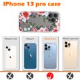 thumbnail image 2 of NIFFPD iPhone 13 Pro Case with Screen Protector+ Camera Lens Protector Soft & Flexible TPU Shockproof Cover Case for Women Flower Pattern Design Phone Case, 2 of 7