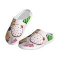 thumbnail image 2 of Yiaed Christmas Gingerbread Cookies Print Slippers Fuzzy Warm Cozy Slippers Non Slip House Slippers For Indoor Outdoor Slippers House Slippers-37/38, 2 of 7