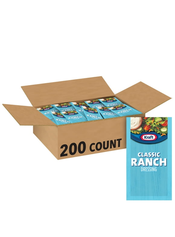 Kraft Single Serve Ranch Salad Dressing, 0.44 oz. Packets, 200 per case