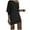 Black, variant on Lovskoo Women's Stretchy One Shoulder Long Sleeve Sparkly Sequin Cocktail Party Mini Dress Gold XL