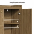 thumbnail image 3 of SICOTAS 33.7"W Sideboard Buffet Cabinet Set of 2, Farmhouse Accent Cabinet with Doors and Adjustable Shelf, Small Modular Storage Cabinet for Entryway, Living Room, Kitchen, Brown Oak, 3 of 12