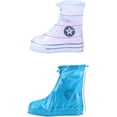 thumbnail image 2 of Fundas para botas de lluvia reutilizables, antideslizantes, impermeables, para zapatos de lluvia, chanclos plegables para hombres, mujeres y niños, 2 of 3