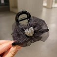 thumbnail image 1 of Elegante horquilla de alta gama con forma de tiburón y pinza para el pelo de plumas negras grandes para mujer, 1 of 1