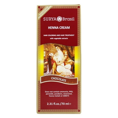 Henna Extract - Surya Brasil - Henna Cream Hair Coloring with Organic Extracts Chocolate - 2.31 oz.