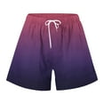 thumbnail image 4 of Zpanxa Womens Shorts Clearance Loose Drawstring Casual Shorts with Pockets Lounge Shorts Lightweight Bermuda Shorts Purple A M, 4 of 4