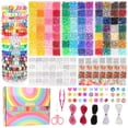 thumbnail image 1 of Kit para hacer pulseras Pizooro Pony Beads, 3700 unidades con cuentas con letras, 1 of 8