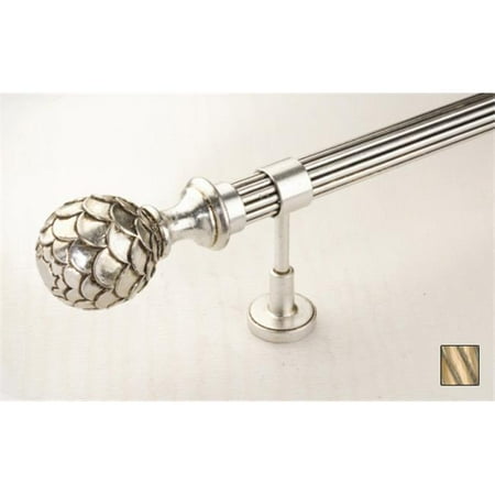 K & S Engineering Brass Rods - WinarT USA 8.1085.30.21.160 Palas 1085 Curtain Rod Set - 1.25 in. - Oxidized Brass - 63 in.