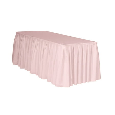 Your Chair Covers 17 Ft X 29 Inch Polyester Pleated Table Skirt Blush For Wedding Party Birthday Patio Etc