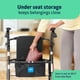 thumbnail image 5 of Andador con ruedas Medline de acero para adultos con movilidad reducida, color negro, capacidad de peso de 136 kg, ruedas de 20 cm, plegable, asas ajustables, ideal para personas mayores., 5 of 5