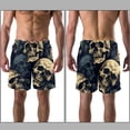 thumbnail image 3 of luoweisi Men's Beach Shorts Quick Dry Swim Trunks with Mesh Lining Skull L, 3 of 5