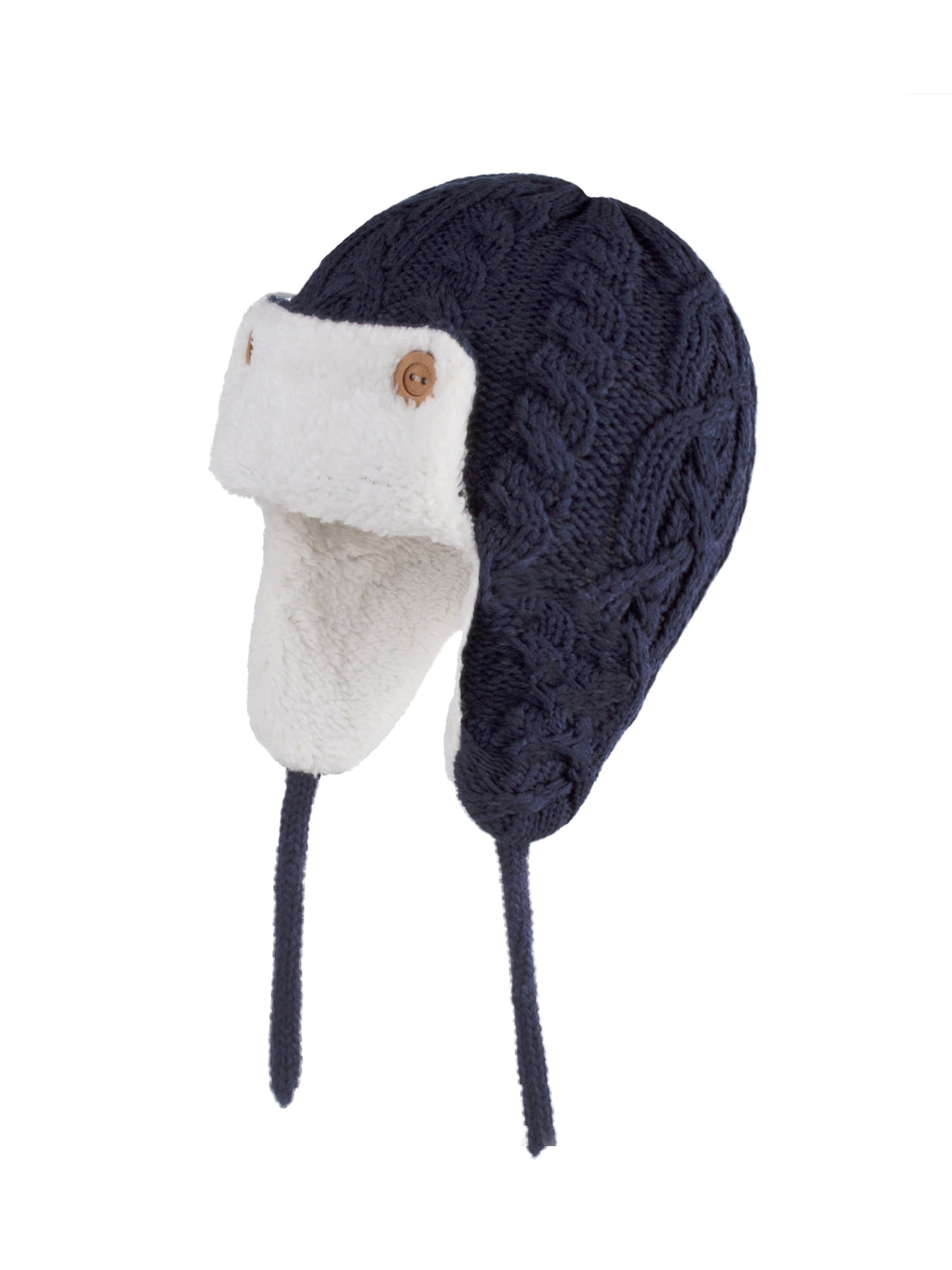 accsa Kids Trapper Hat Winter Earflap Beanie Hat Gloves Set Boy Camo Knit Warm Fleece Lined Hat with Strap 