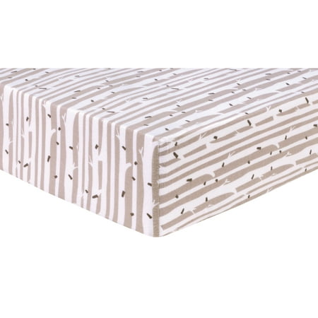 UPC: 0846216058769 | Birch Stripe Deluxe Flannel Fitted Crib Sheet