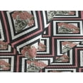 thumbnail image 3 of Ambesonne Skull Quilted Coverlet 3 Pcs, Goth Skeleton Heads Floral, King Size, Coral Dark Sepia Black, 3 of 4