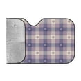 thumbnail image 2 of Kdxio Purple Floral Gingham Check Plaid Print Windshield Sun Shade, Foldable Sun Blocker for Car,Truck,SUV Automotive Interior Sun Protection,Reflective Shade for Front Windshield(Medium), 2 of 7