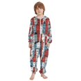 thumbnail image 2 of Vzayyk 4T-14Y Size Aviliable Cozy One-Piece Footless Sleeper Pajama Red Blue Houses, 2 of 8