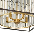 thumbnail image 4 of Possini Euro Design Milne 20" Modern Pendant Chandelier Ceiling Light Fixture Dining Room Over Table 5-Light Oiled Bronze and Burnished Brass Finish, 4 of 9
