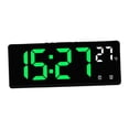 thumbnail image 4 of Reloj despertador digital regulable moderno con temperatura y fecha, reloj electrónico grande números verdes, 4 of 9