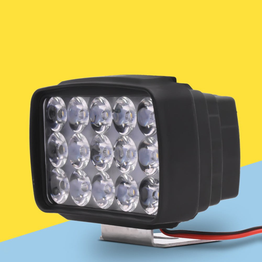 Motorcycle Headlight 15 LED Driving Spot Light Fog White Motorbike ATV UTV Truck