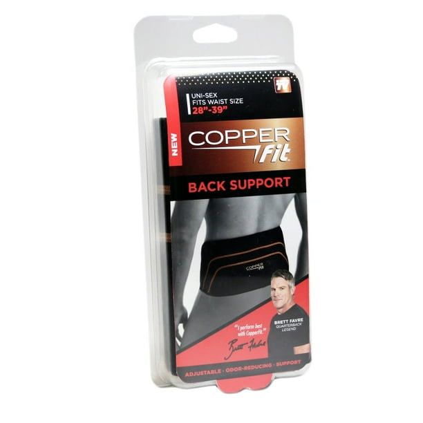 Copper Fit CFBACKSM Copper Infused Back Support, As Seen On TV, S/M 28