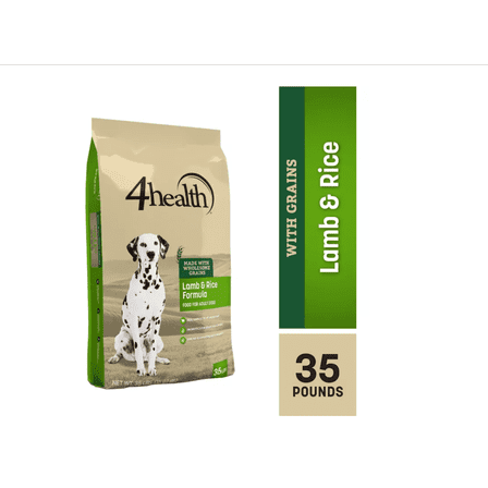 4health with Wholesome Grains Adult Lamb and Rice Formula Dry Dog Food 35 lb