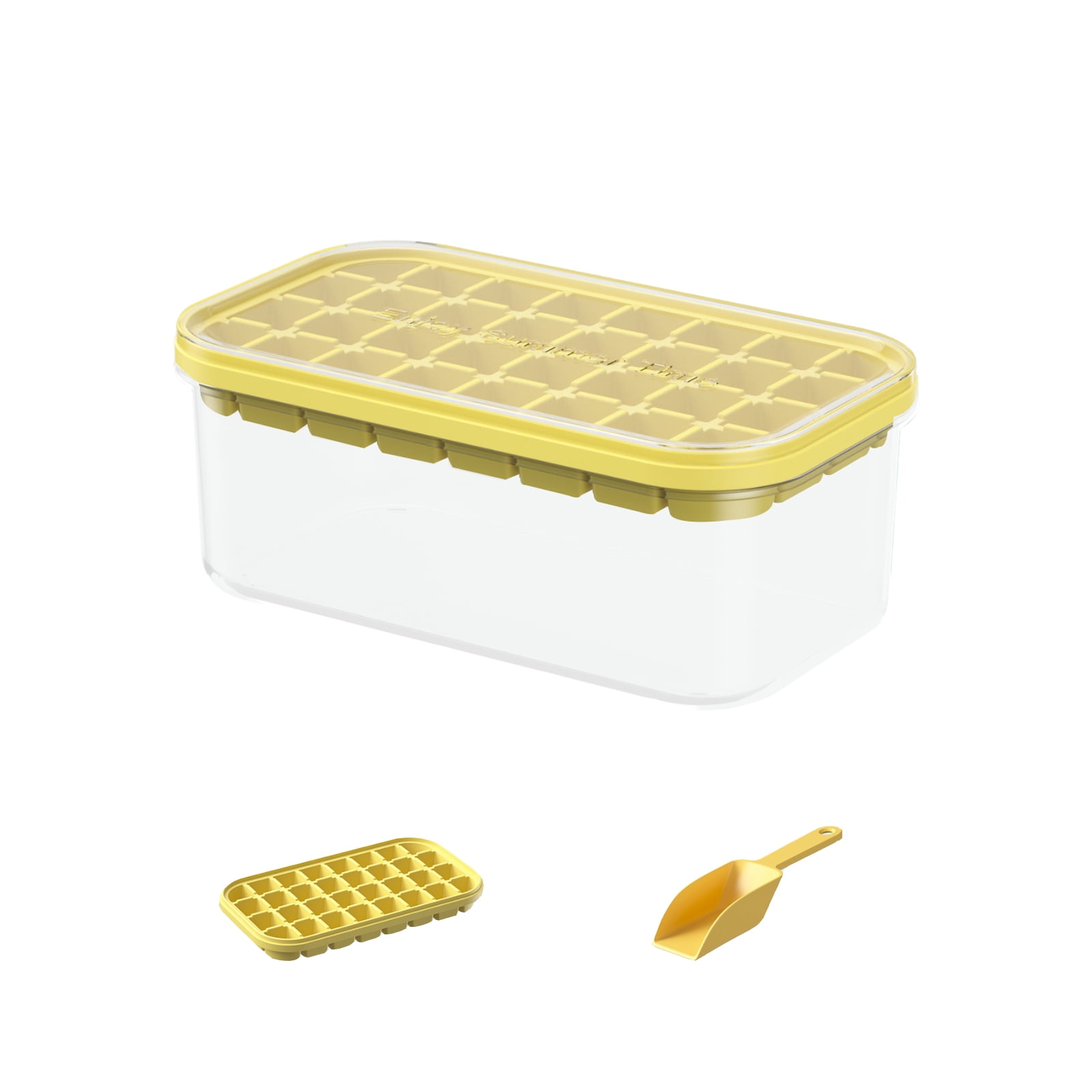 Gogosir Ice Cube Tray With Lid&Scoop And Storage Container Flexible