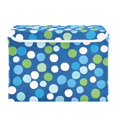 thumbnail image 7 of Yayeee Collapsible Storage Bin with Lid Fabric Closet Decorative Basket with Handles, Blue Dots, 7 of 7