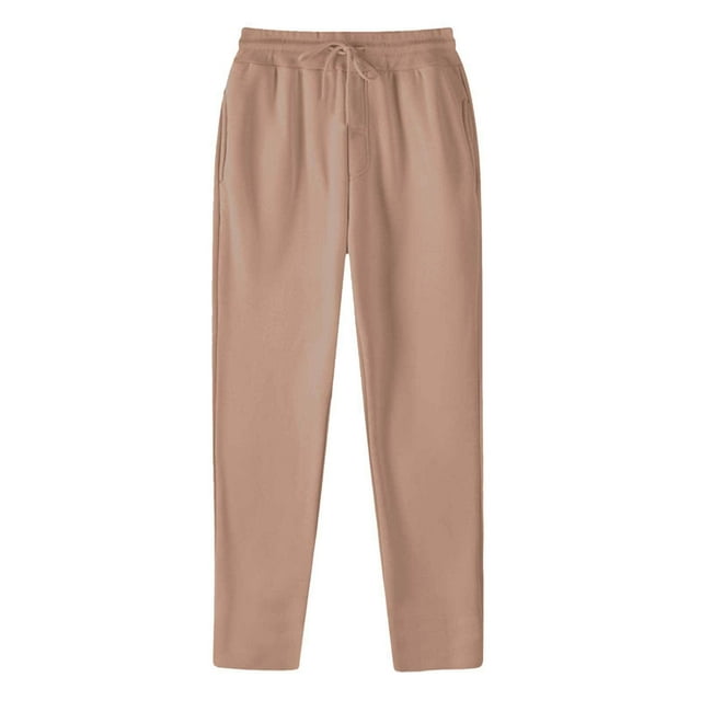 Pantalones deportivos anchos con forro polar para mujer: pantalones de yoga de cintura alta con bolsillos, cintura elástica fruncida para entrenamientos informales