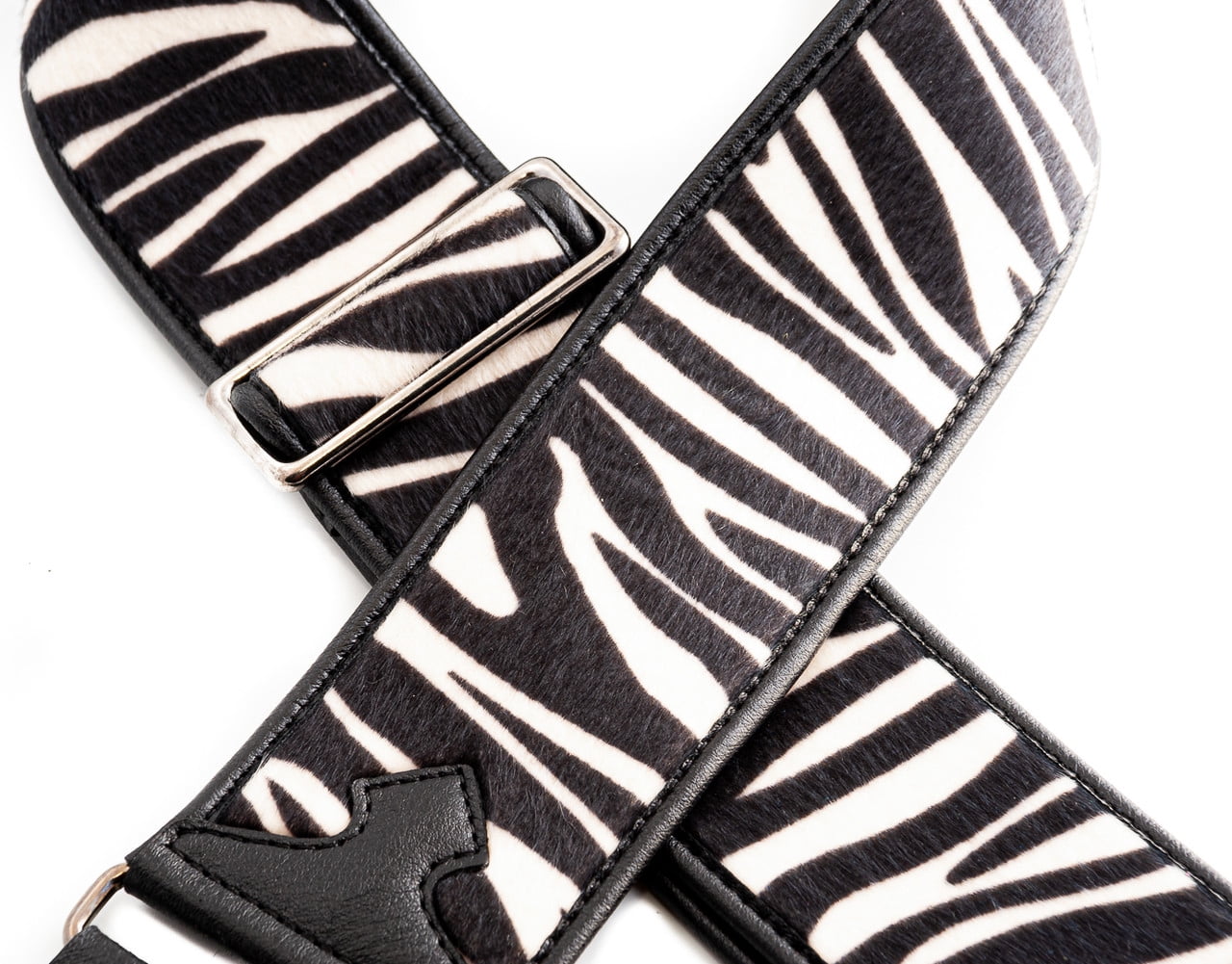 RightOn! Straps Zebra Guitar Strap – Vegan Faux Leather Design
