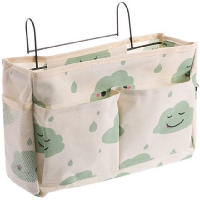 Bolsa de almacenamiento para cabecera de 1 pieza, cesta de almacenamiento colgante multifunción, bolsas de tela Oxford para cabecera, para control remoto, libro, diario, teléfono, botella de agua JFHHH pequeña