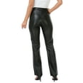 thumbnail image 5 of HDE Women's Faux Leather Pants High Waisted Trousers with Pockets Black S, 5 of 6