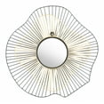 thumbnail image 2 of Black and Gold Contemporary Round Mirror, 2 of 5