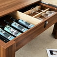 thumbnail image 3 of Locking Coffee Table For Firearms & Wine - 39.3*21.6*16.6 Inches, Walnut Hue Storage With Locked Drawer Keep Firearms, Safe, 39.3x21.6x16.6 Look, 3 of 5