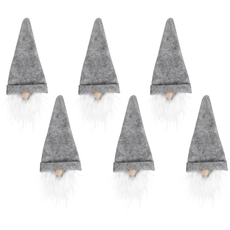 

Xmas Wine Bottle Covers 6Pcs Christmas Wine Bottle Covers Xmas Wine Bottle Storage Pouches (Grey)