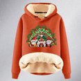 thumbnail image 2 of Christmas Cute Gnomes Hoodies for Women 2025 Long Sleeve Heavyweight Holiday Hooded Sweatshirt Pullover Tops, 2 of 4