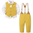 thumbnail image 1 of Traje SANGTREE de 5 piezas para niños, color amarillo limón, de 9 a 12 meses, 1 of 7