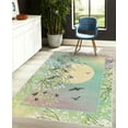 thumbnail image 4 of Birds Decorative Rug, Nature Themed Design of Flying Animals on Bare Branches Sun and Ombre Sky, Quality Carpet for Bedroom Dorm and Living Room, 6 Sizes, Pale Avocado, by Ambesonne, 4 of 4