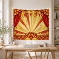 thumbnail image 5 of Circus Sunburst Among Red Curtains and Bunting, Nostalgic Vintage for Performance Fans, Big Top Wall Art, Birthday Gift, Tapestry Wall Hanging for Bedroom, Living Room and Studio, 5 of 7