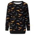thumbnail image 4 of Lolmot Sweatshirt for Women Halloween Tops Plus Size Interesting Graphic Print Round Neck Long Sleeve Sweatshirt Elegant Pullover Tops Halloween Gifts for Ladies, 4 of 5