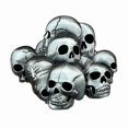 thumbnail image 1 of Cinturón con hebilla, diseño de racimo de calaveras, para hombre, en aleación, 1 of 3
