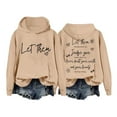 thumbnail image 1 of GPOECD Chandail à Capuchon Let Them pour Femmes, Graphique Drôle, Chandail Molletonné Doux, Confortable, Décontracté, Mode Urbaine, Vêtement d'Intérieur, Confortable, Kaki, G, 1 of 2