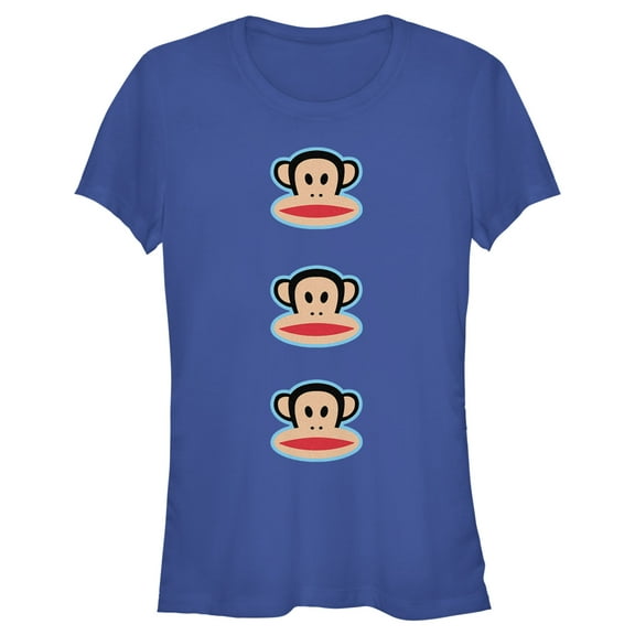 Junior's Paul Frank Stacked Julius  Graphic Tee Royal Blue Medium