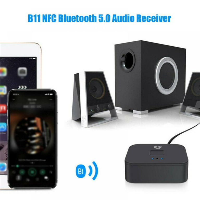 5.0 Bluetooth Audio Receiver Adapter NFC Wireless Bluetooth Extender 3.5mm  AUX or RCA Input Speaker,Amplifier Car Audio,Headphone,Home Stereo Theater  System,Stereo Audio Component Receivers 