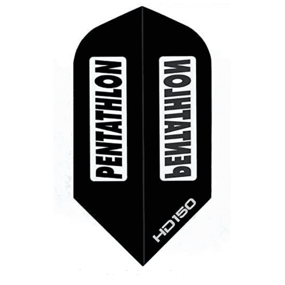 3 Sets (9 Flights) Pentathlon HD150 Slim Black Ex-Tough Dart Flights - 150 Micron