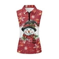 thumbnail image 5 of Yuyamidu Christmas Women's Sleeveless Golf Shirts Snowman Athletic Tennis Shirts Red Quarter Zip Golf Clothes Workout Pullover Tank Tops Size 2XL, 5 of 8