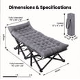 thumbnail image 4 of 10-Leg Folding Camping Cot with Removable Thick Quilted Mattress, Portable Fold Up Sleeping Bed for Camping, Backyard, Travel, Guest & Outdoor Use,450lbs, 4 of 10