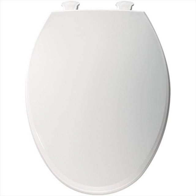 Lift-Off Elongated Closed Front Toilet Seat in White